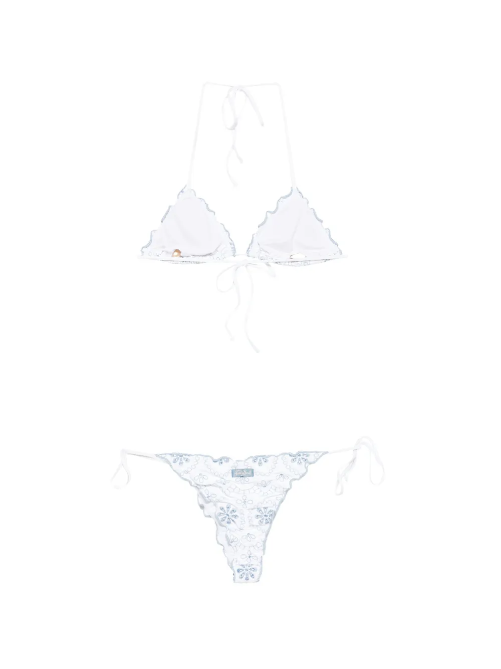 MC2 Saint Barth Sagitami bikini met broderie anglaise Wit