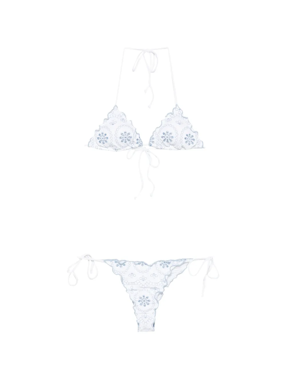 MC2 Saint Barth Sagitami bikini met broderie anglaise Wit