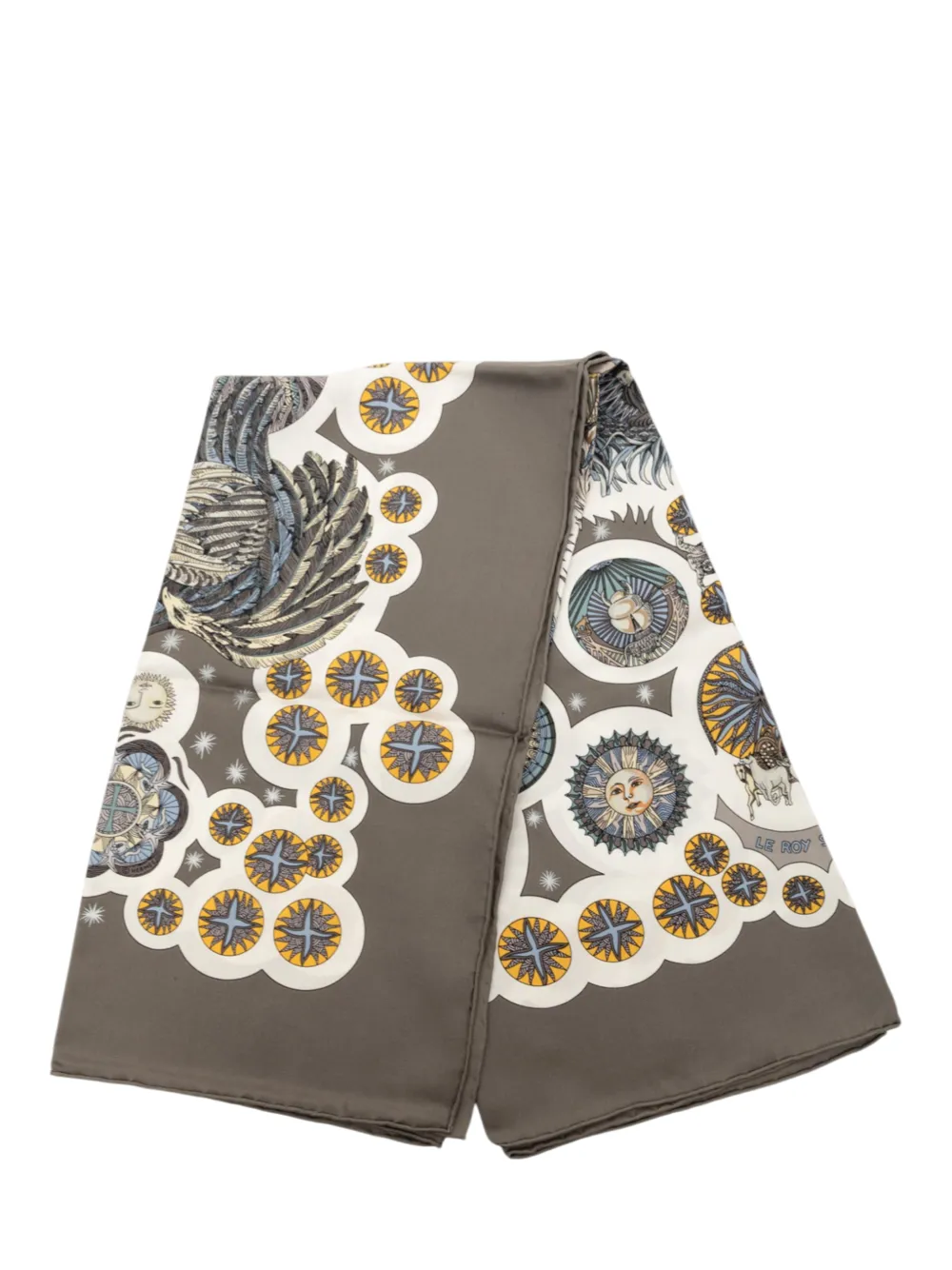 Hermès Pre-Owned 2000-2026 Le Roy Soleil Seidenschal 90cm - Braun