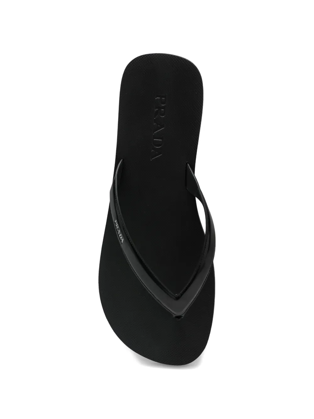 Prada logo-detail sandals Zwart