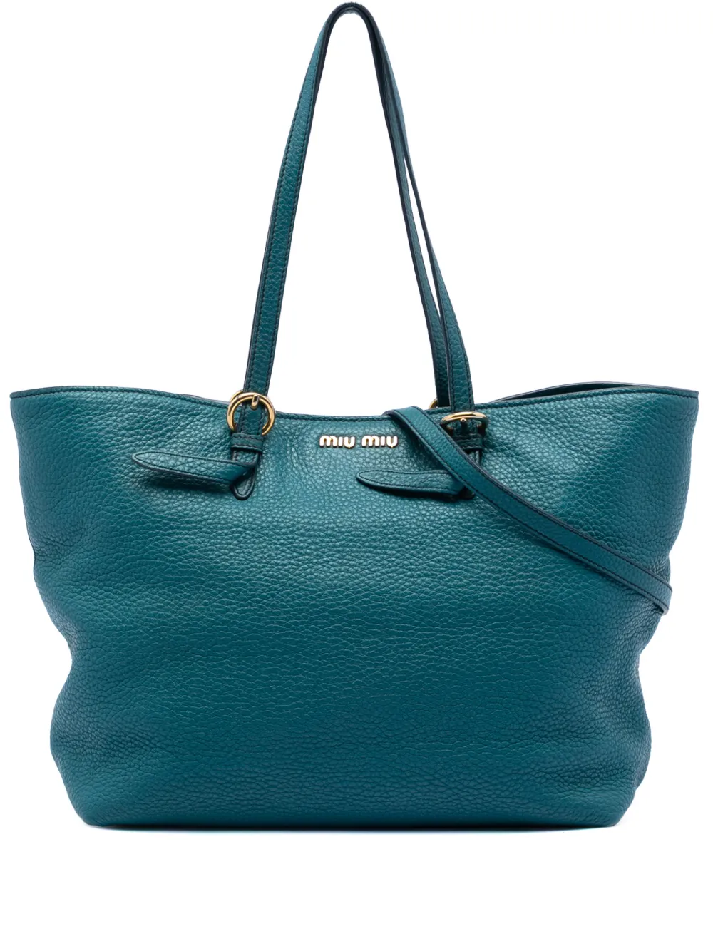 Miu Miu Pre-Owned 2010 Large Vitello Daino Convertible Shopper Tote satchel - Blu