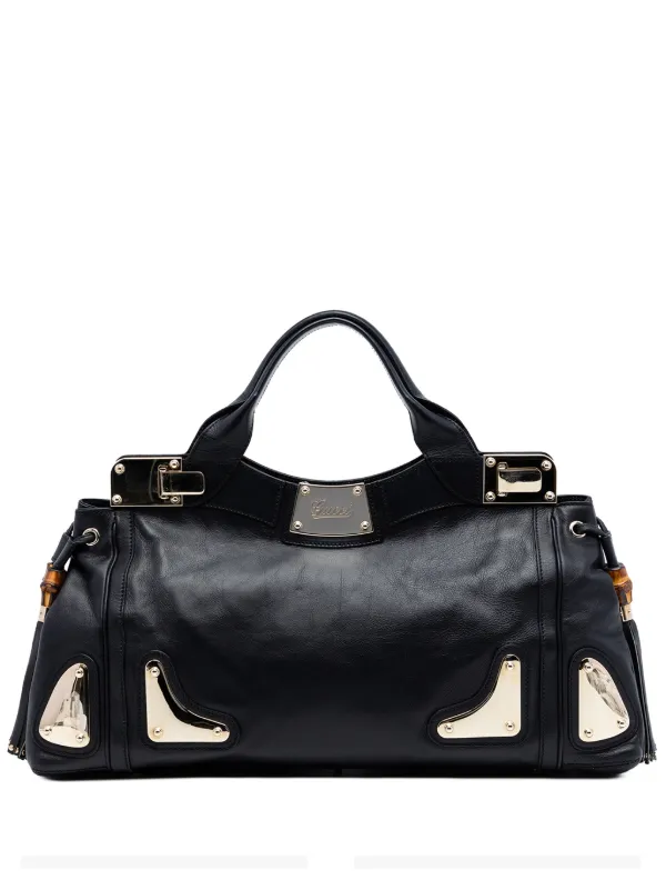 Gucci Pre-Owned 2016-2026 ミディアム レザー バンブー タッセル 