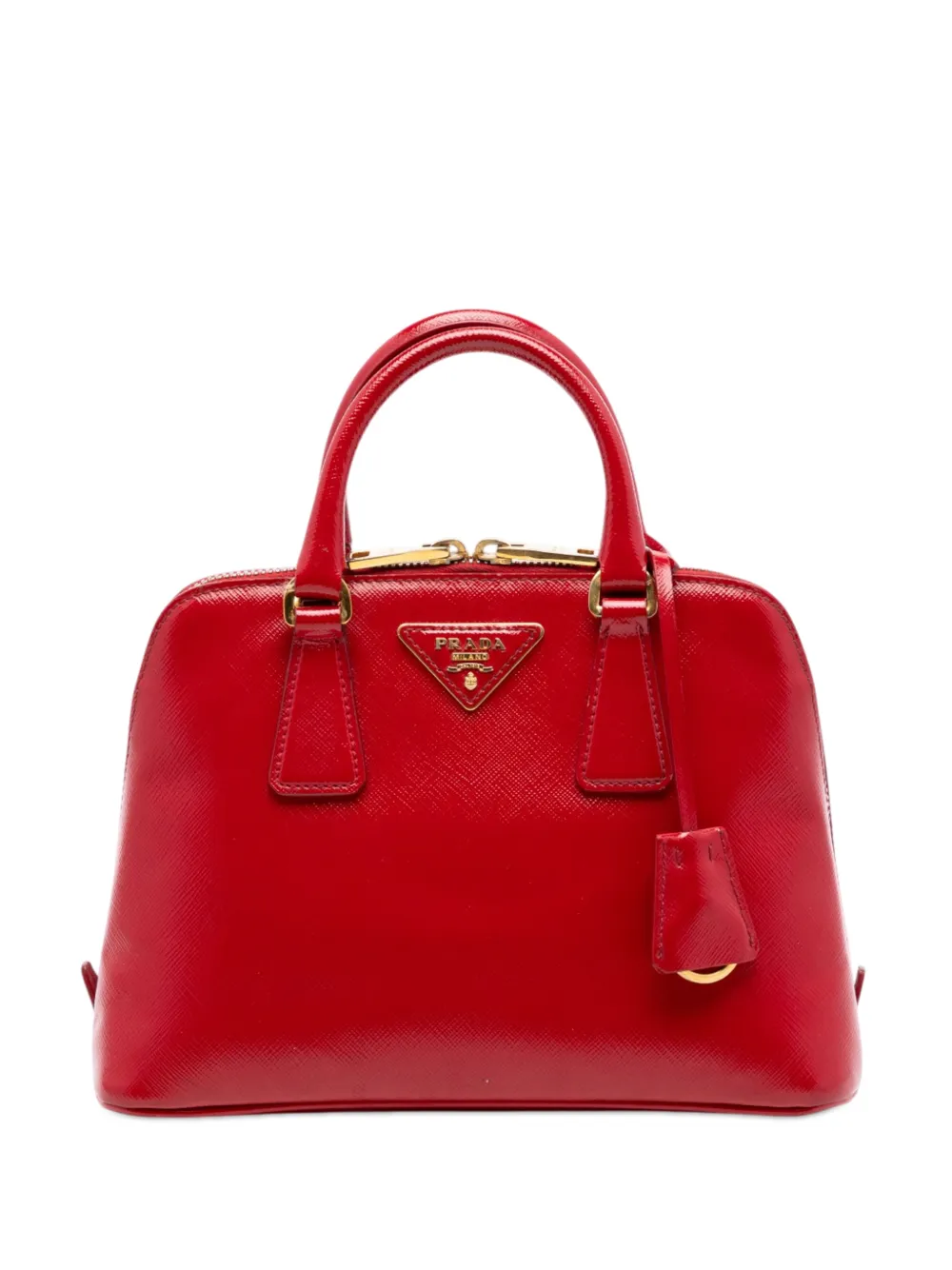 Prada Pre-Owned 2010-2026 Small Saffiano Lux Promenade satchel - Rosso