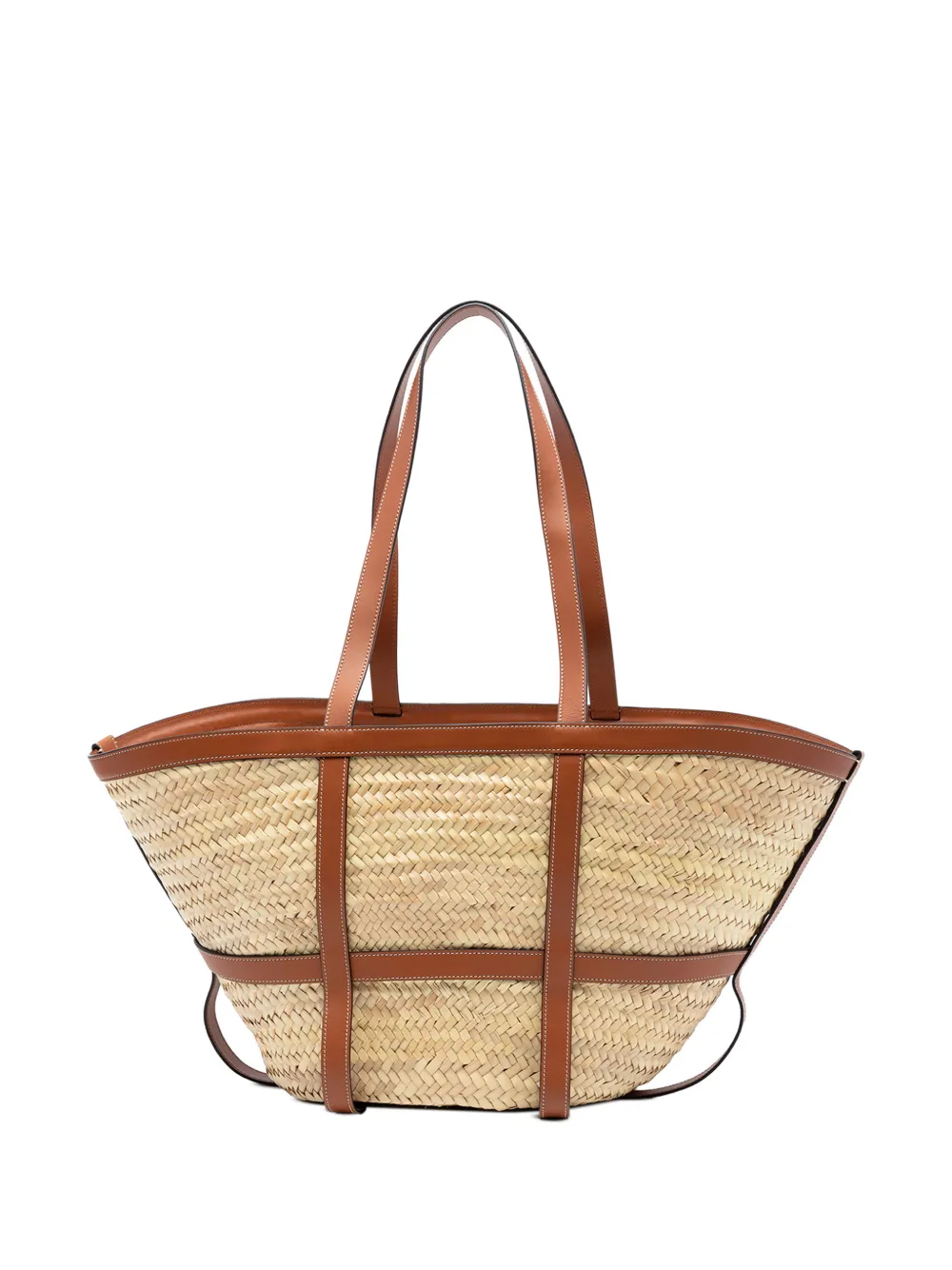 Celine Pre-Owned 2019 mittelgroßer Classic Panier Tote Bag aus Raffiabast - Nude