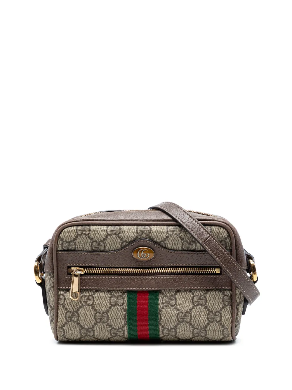 Gucci Pre-Owned 2016-2026 Mini GG Supreme Web Ophidia crossbody bag - Toni neutri