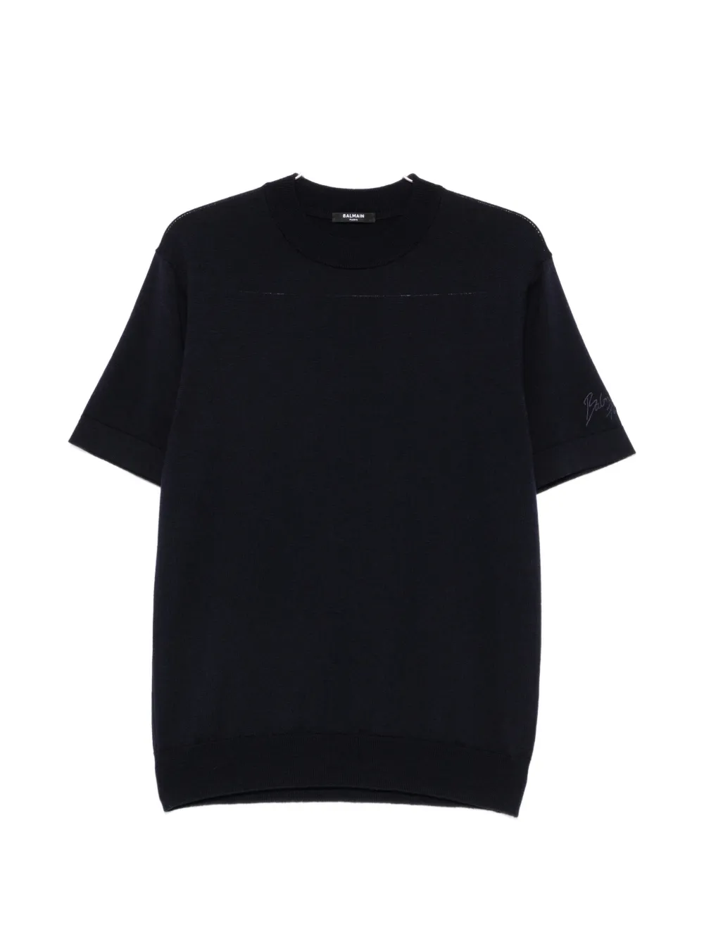 Balmain round-neck short-sleeved T-shirt - Blau