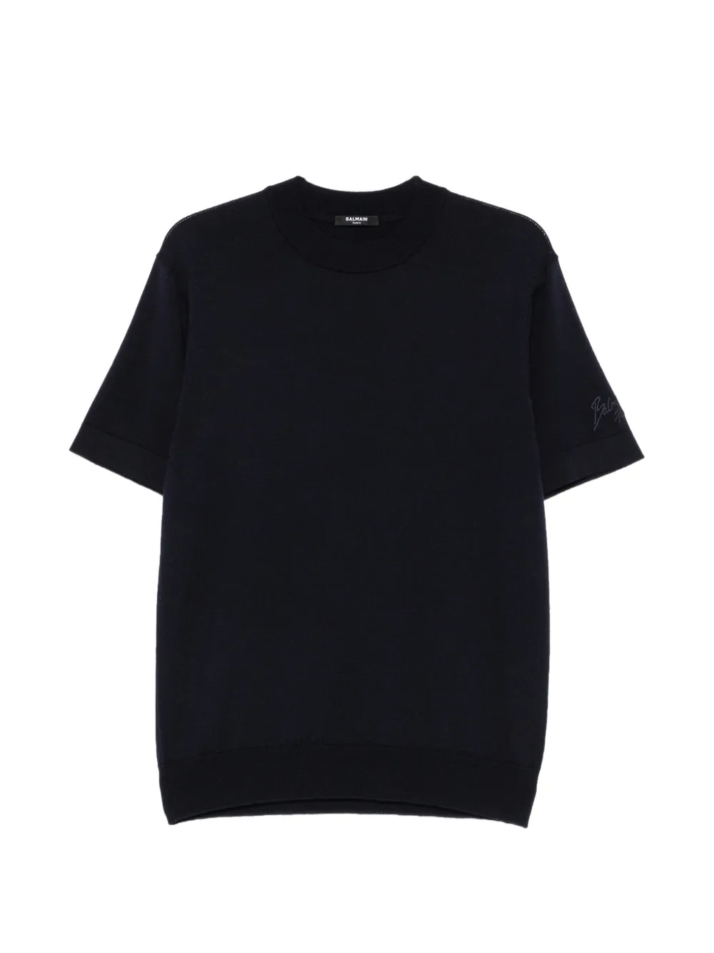 Balmain round-neck short-sleeved T-shirt - Blau