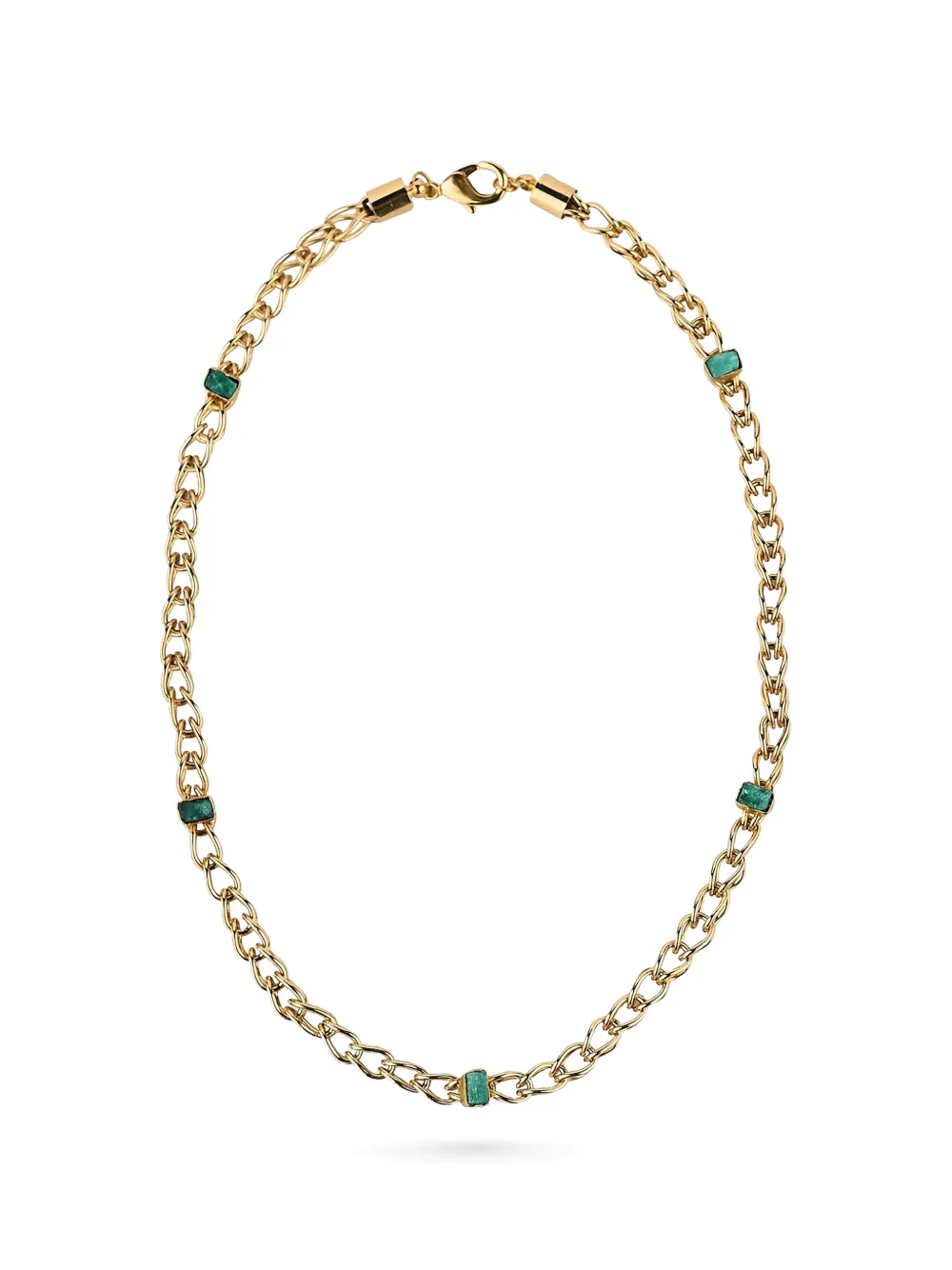 FENOMENA Ciclo emerald-embellished necklace - Oro