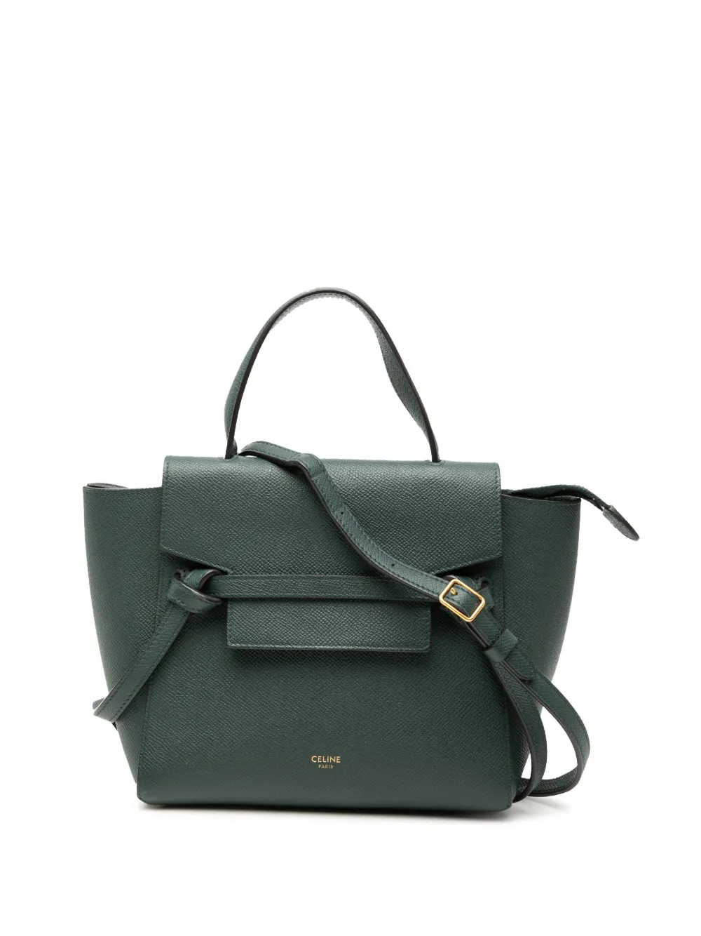 Celine Pre-Owned 2018-2026 Nano Grained Calfskin Belt Bag satchel - Verde