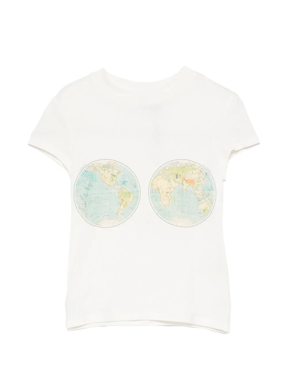 A.W.A.K.E. Mode map-print T-shirt - Bianco