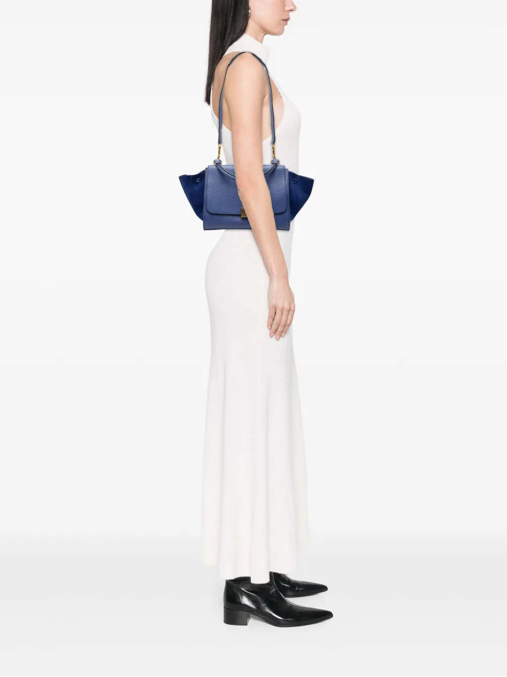 Celine Pre-owned Bolso Satchel Trapeze Pequeño 2014 - Azul 