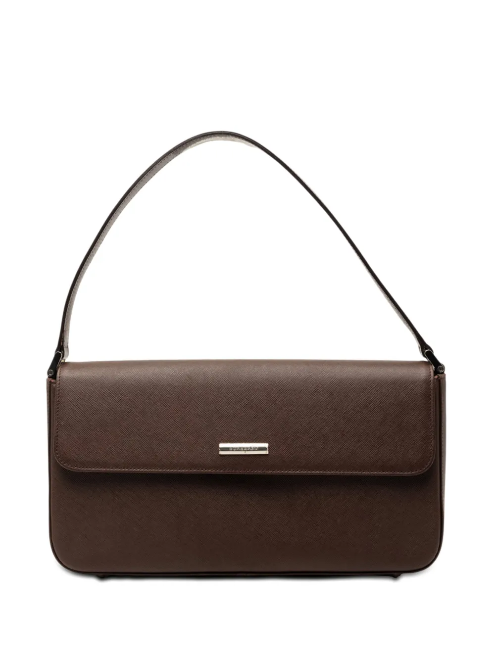 Burberry Pre-Owned 2000-2017 Flap Schultertasche aus Leder - Braun