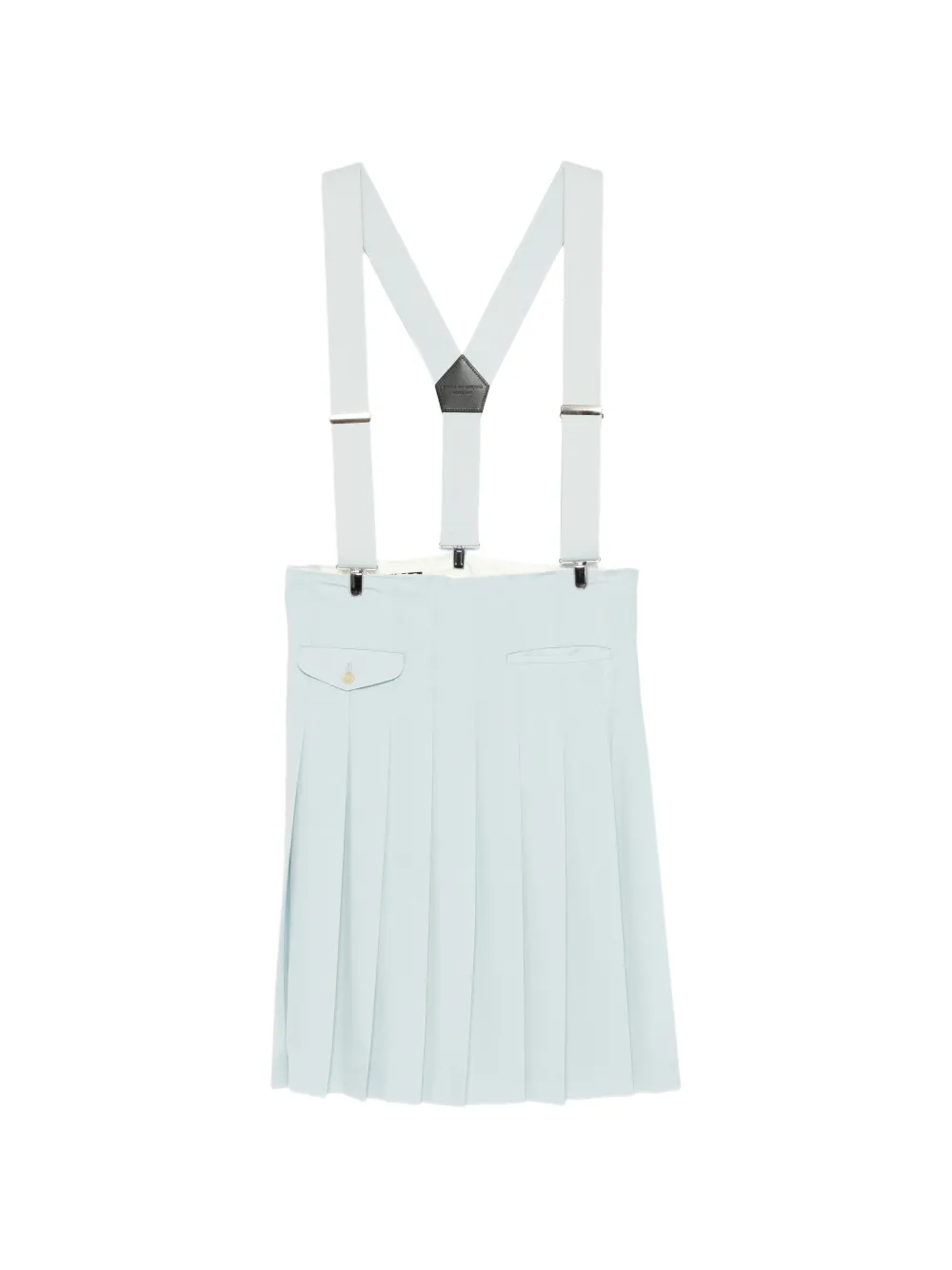 Comme des Garçons Homme Plus pleated suspender skirt - Blu