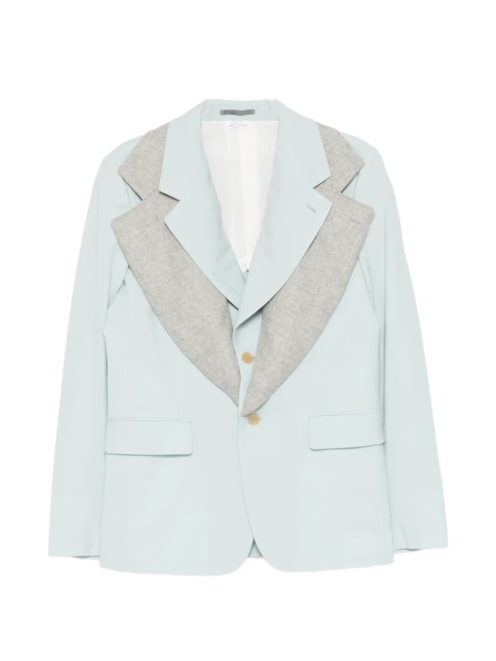 Comme des Garçons Homme Plus layered-lapel blazer - Blu