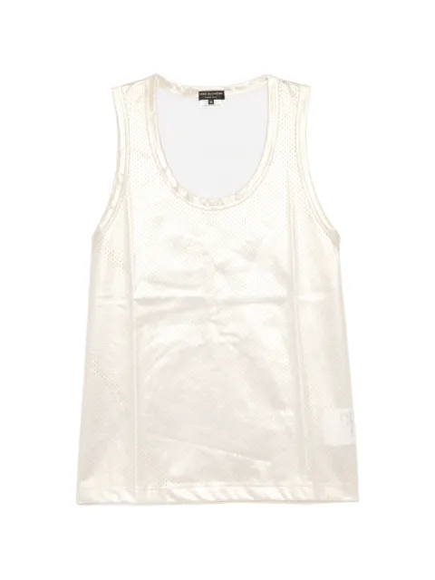Comme des Garçons Homme Plus chaleco metalizado de malla