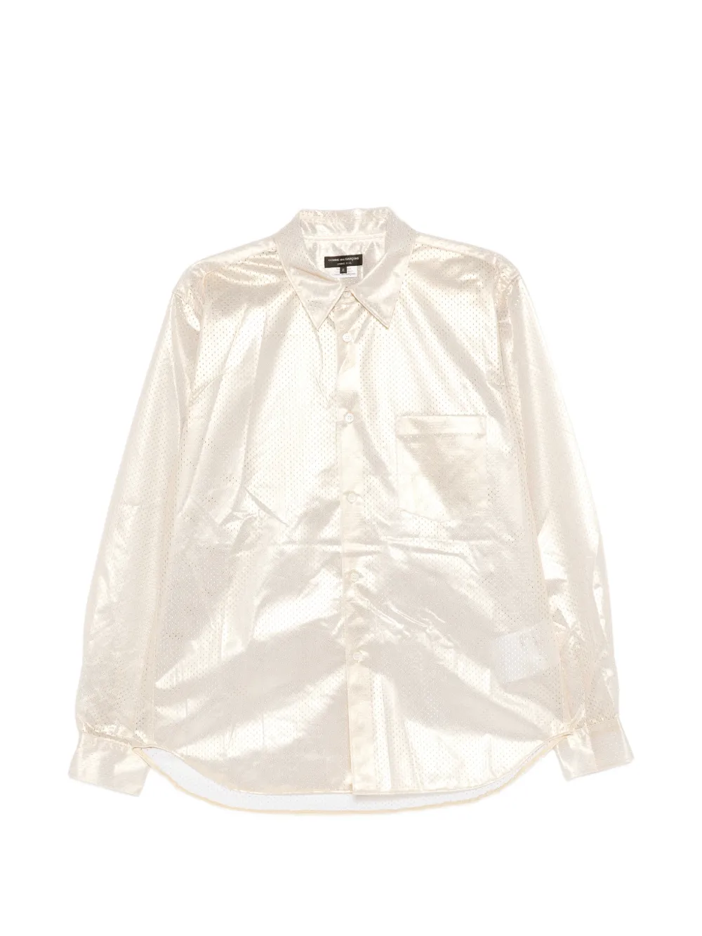 Comme des Garçons Homme Plus perforated metallic-effect shirt - Toni neutri