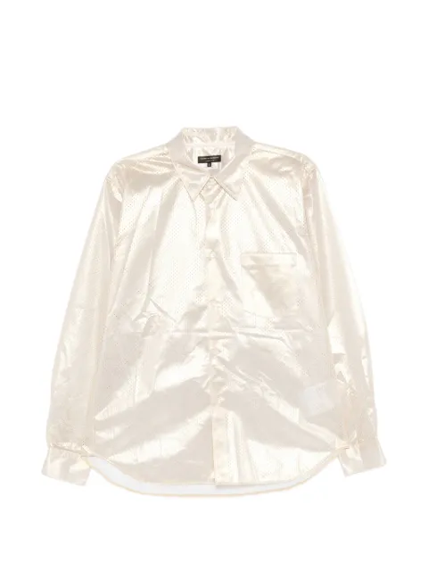Comme des Garçons Homme Plus perforated metallic-effect shirt