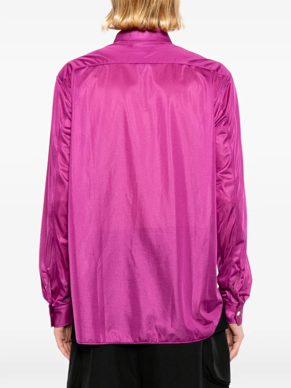 Comme des Garçons Homme Plus Overhemd met doorzichtig vlak Paars