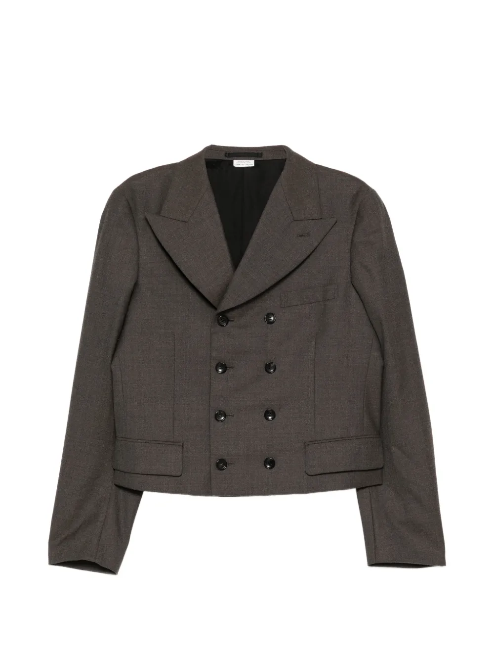 Comme des Garçons Homme Plus double-breasted cropped jacket - Marrone