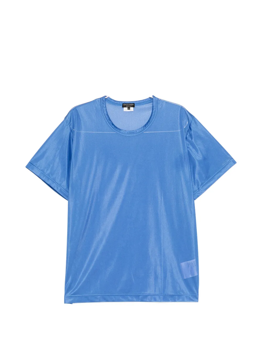 Comme des Garçons Homme Plus sheer panelled T-shirt - Blau
