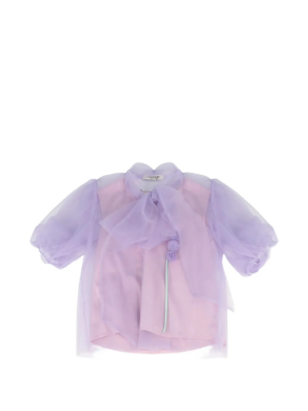 alapage sheer-panel blouse - Violett