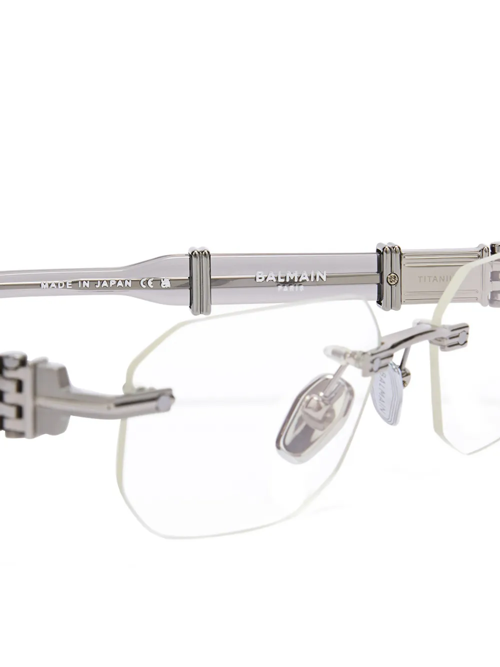 Balmain Eyewear Zonnebril met geometrisch montuur Zilver