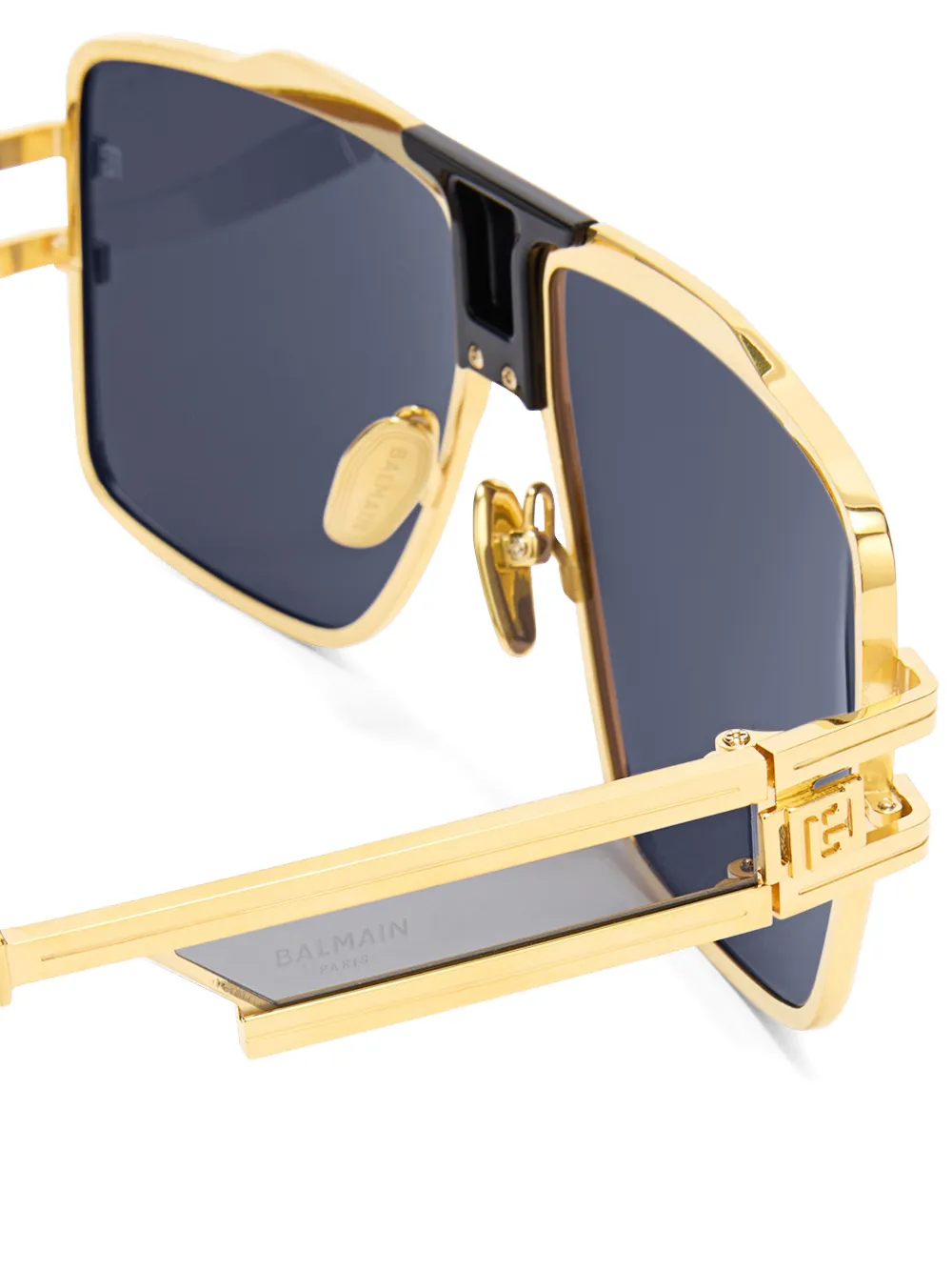 Balmain Eyewear Zonnebril met geometrisch montuur Goud