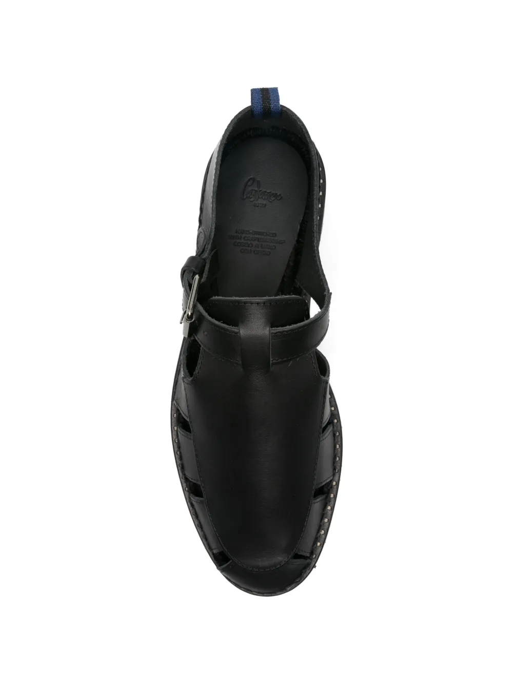 Castañer buckle-fastening leather sandals Zwart