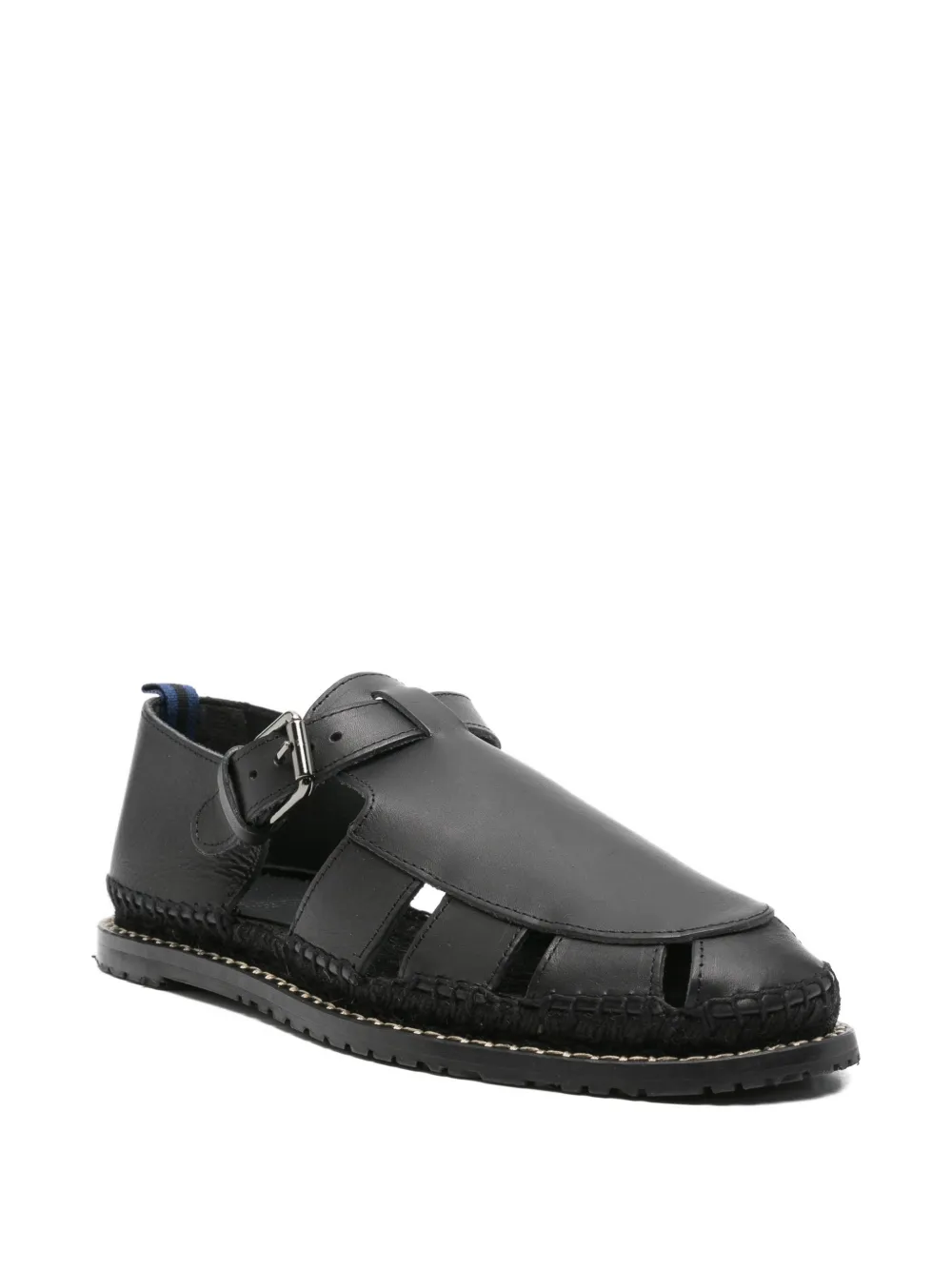 Castañer buckle-fastening leather sandals Zwart