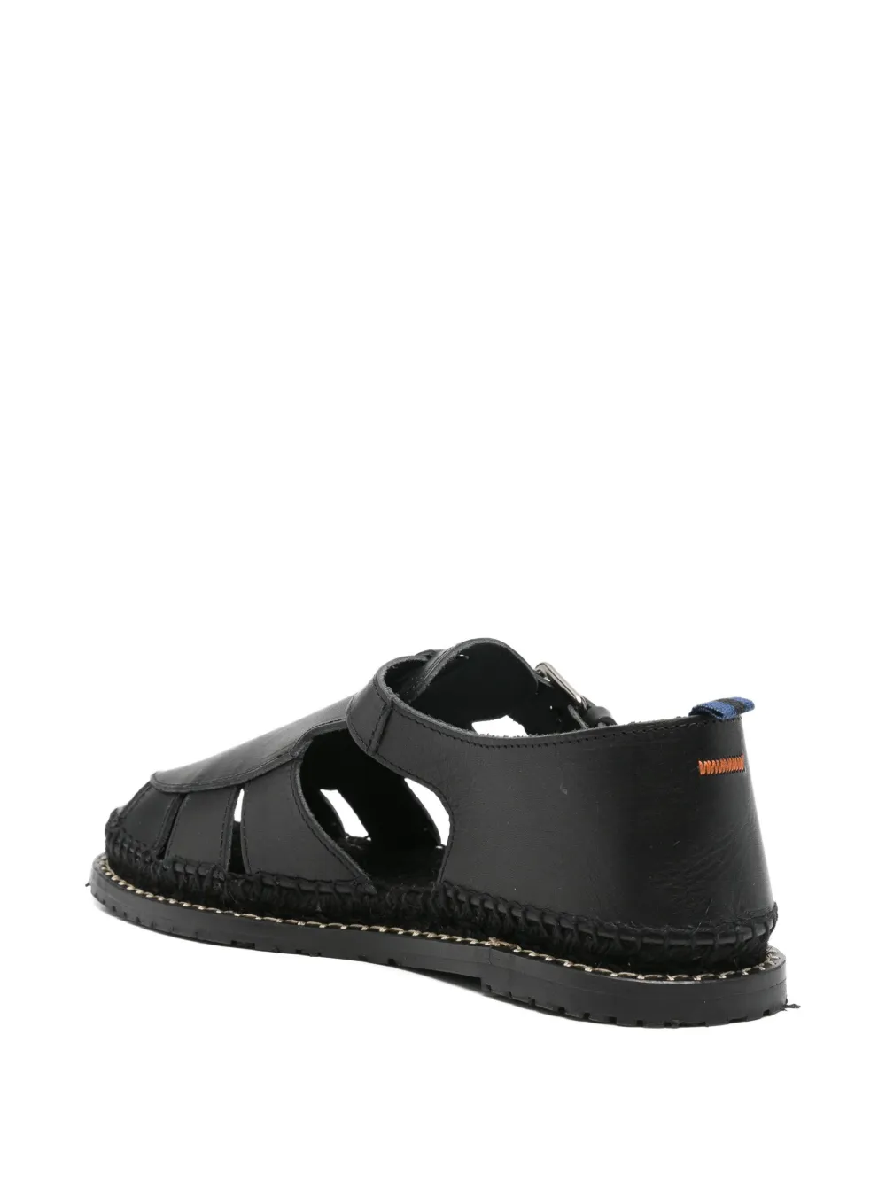 Castañer buckle-fastening leather sandals Zwart