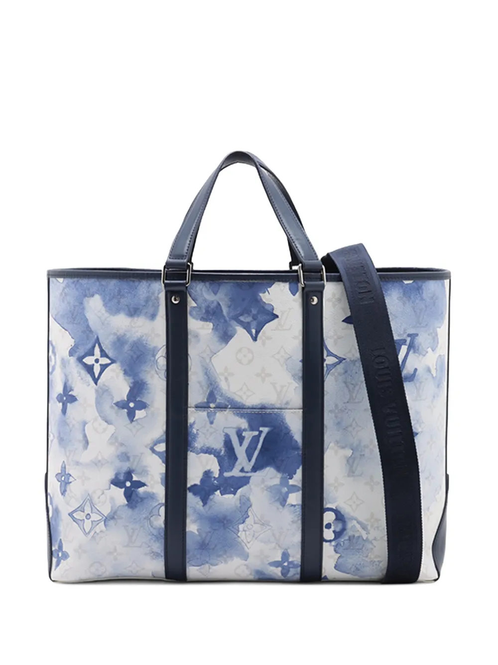 Louis Vuitton Pre-Owned 2021 Monogram Watercolor Weekend Tote GM satchel - Blu