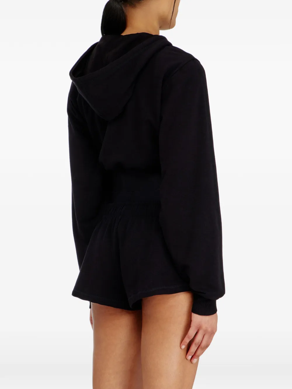 Diesel Cropped hoodie Zwart