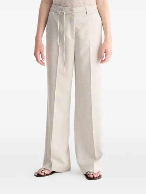BIANCALANCIA pantalones con cordones y pinzas