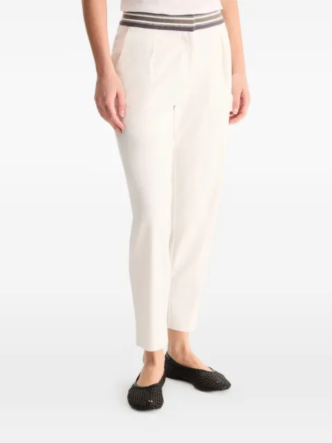 BIANCALANCIA pantalones con cintura a rayas