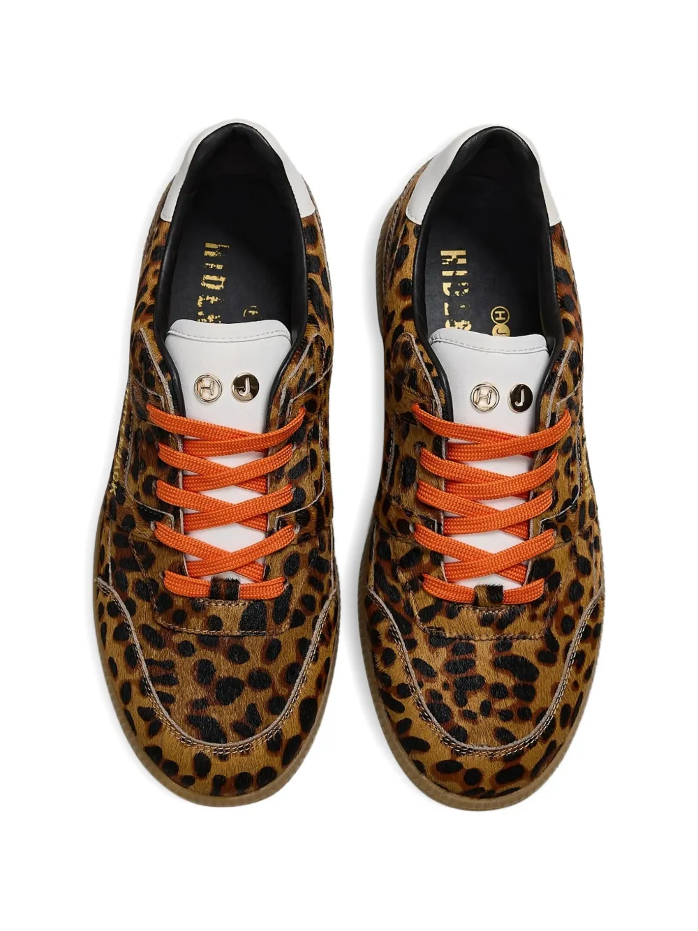 Hide&Jack Shaggy leopard-print sneakers Beige