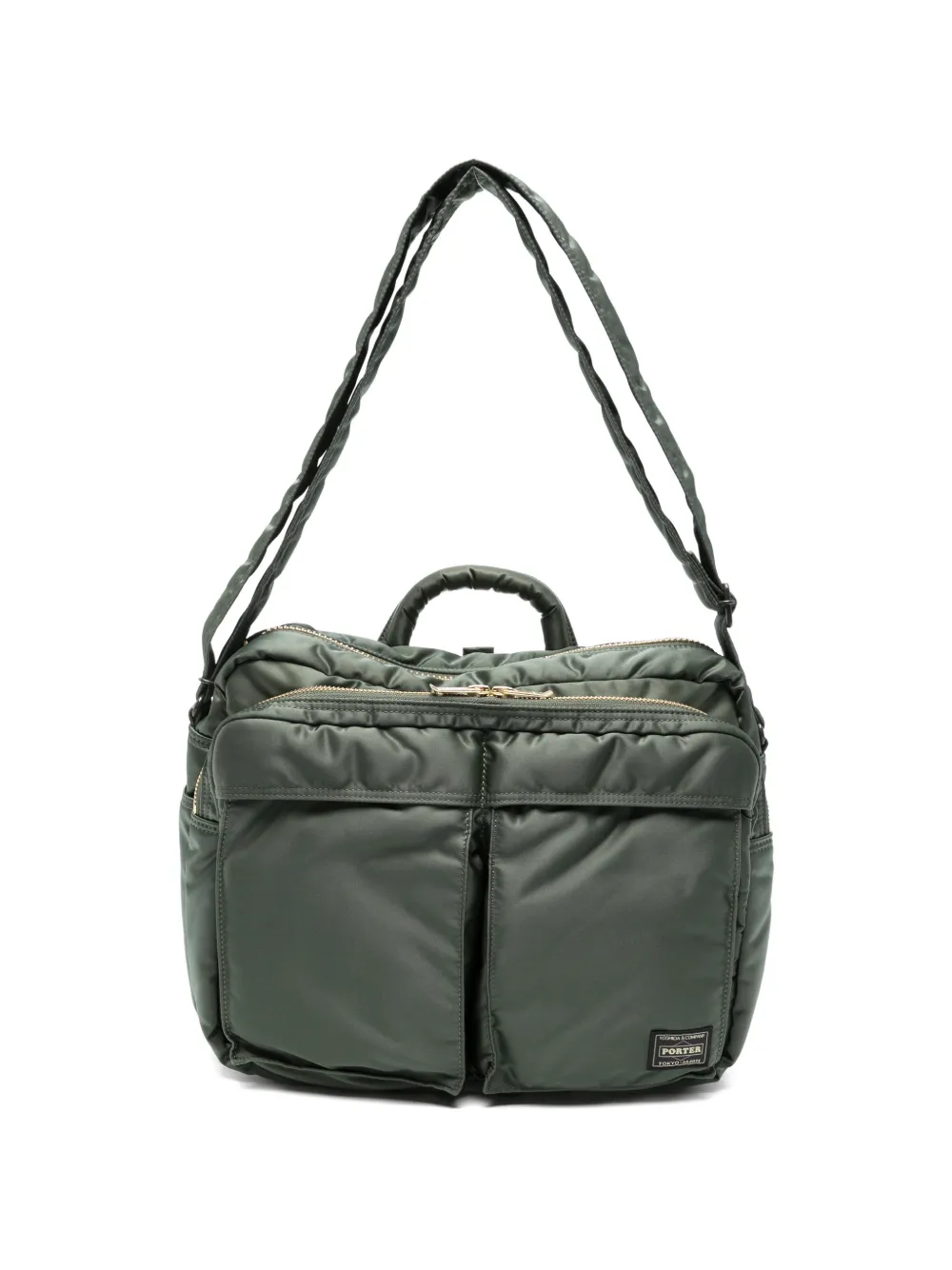 Porter-Yoshida & Co. Tanker logo-patch shoulder bag - Verde