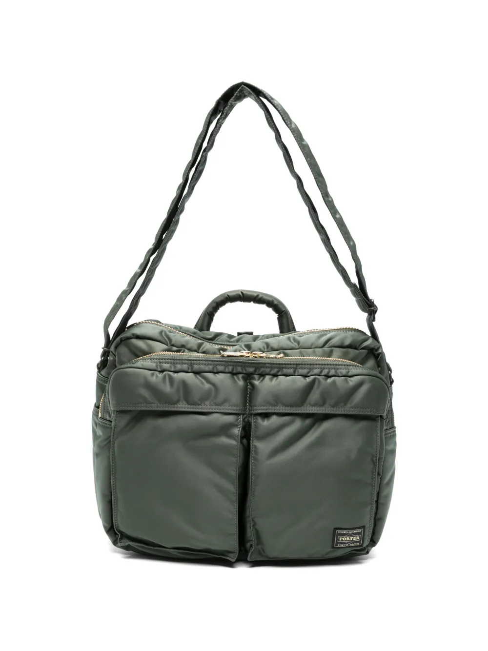 Porter-Yoshida & Co. Tanker logo-patch shoulder bag - Verde