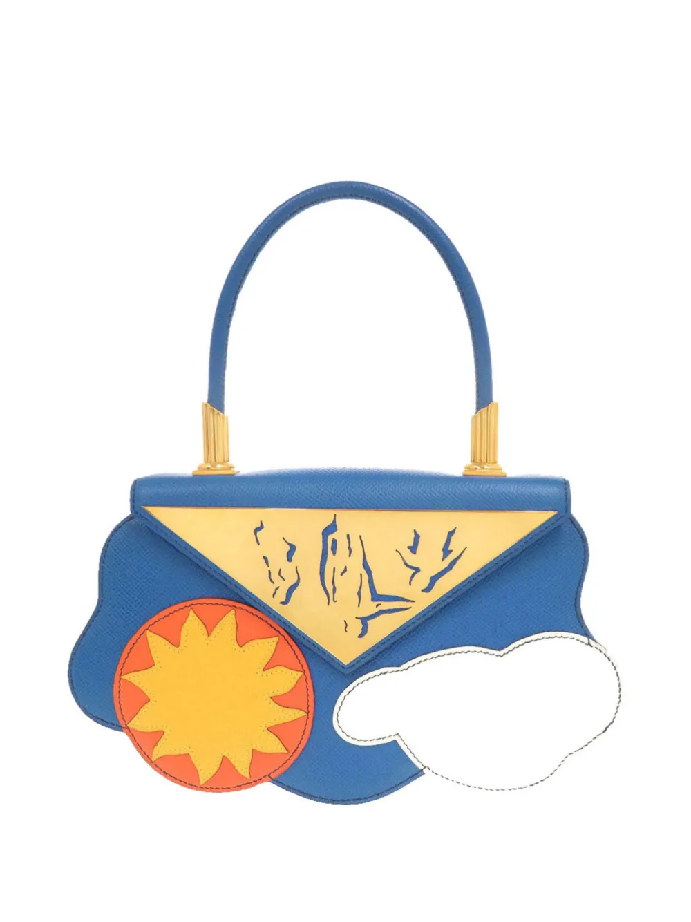 Hermès Pre-Owned 1994 Limited Edition Mini Courchevel Sun and Cloud handbag - Blu