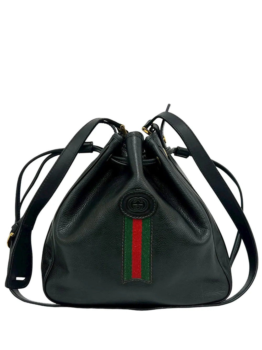 Gucci Pre-Owned Borsa a secchiello in pelle XX secolo - Nero