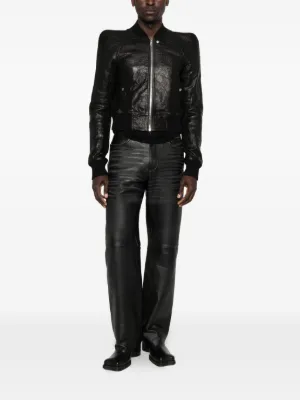 Rick Owens（リックオウエンス） レザージャケット - FARFETCH