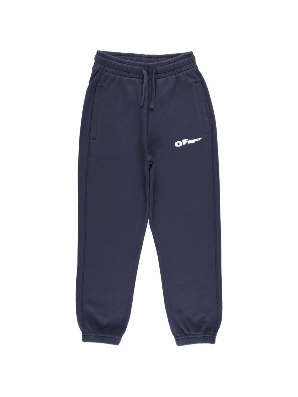 Off-White Kids logo-print track pants - Blu