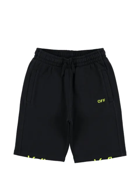 Off-White Kids Fleece-Shorts mit diagonalen Streifen