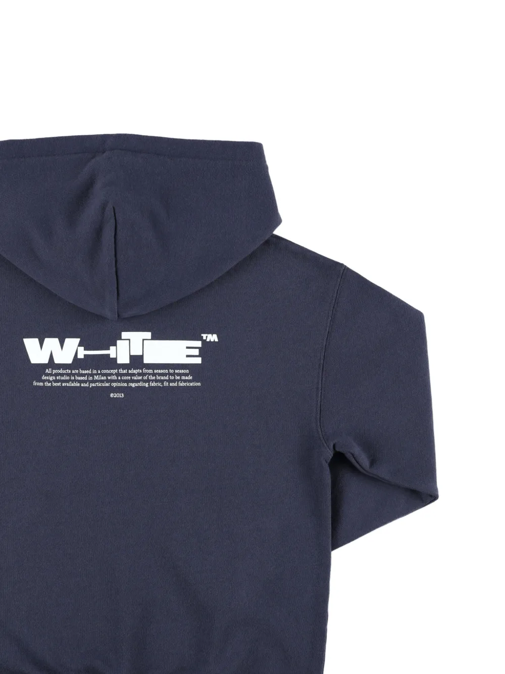 Off-White Kids Hoodie met logoprint Blauw
