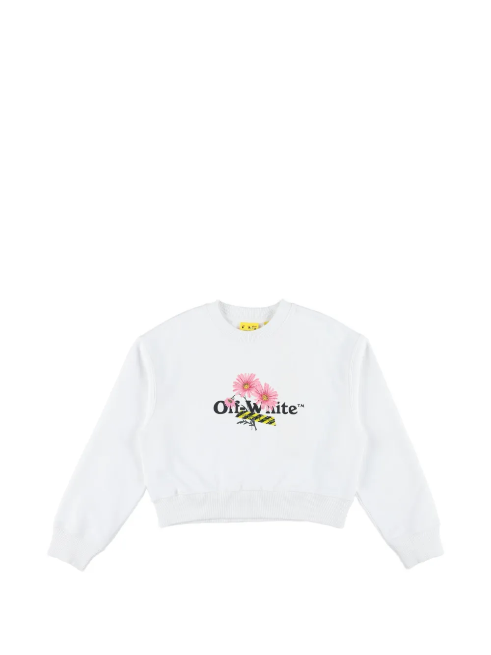 Off-White Kids daisy-logo cropped sweater