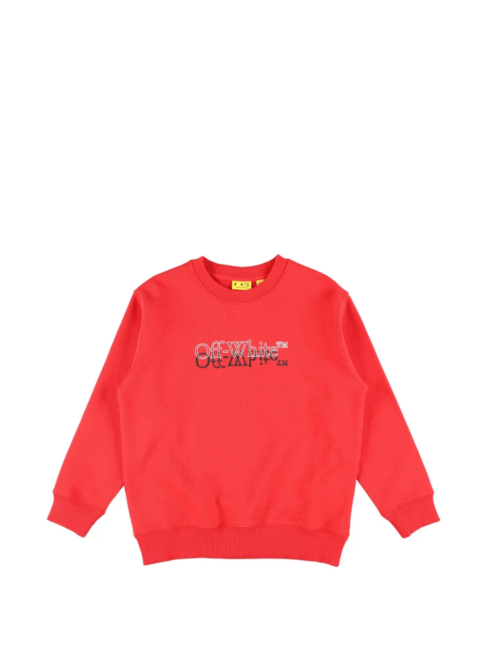 Off-White Kids Bookish logo-print sweater - Rosso