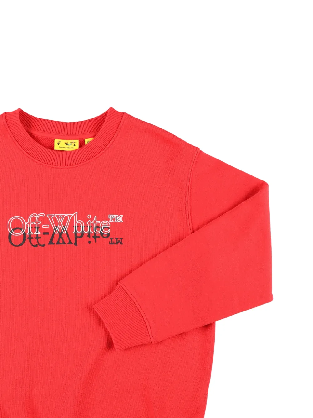 Off-White Kids Bookish trui met logo-print Rood