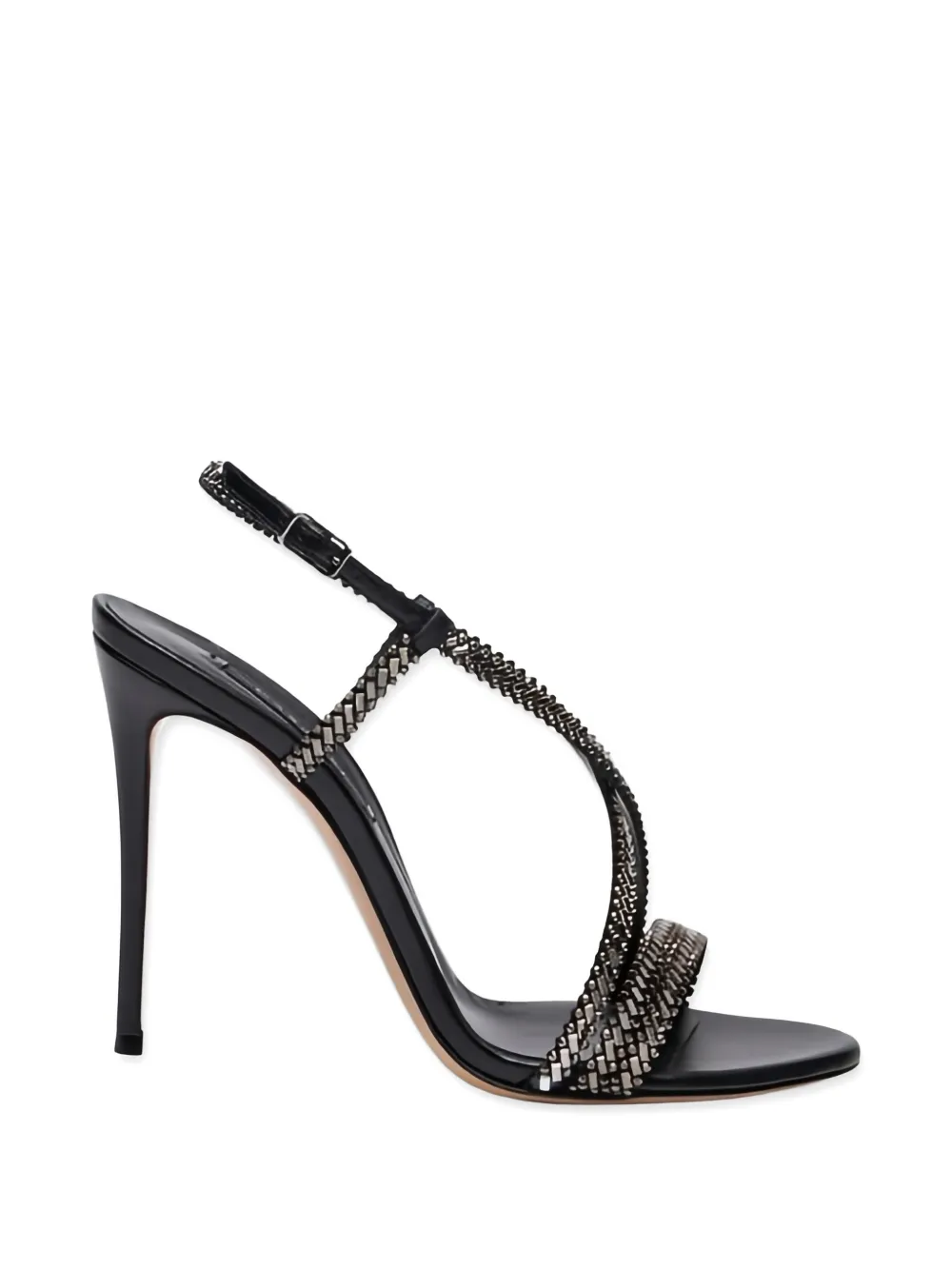 Casadei Josephine crystal-embellished sandals Zwart