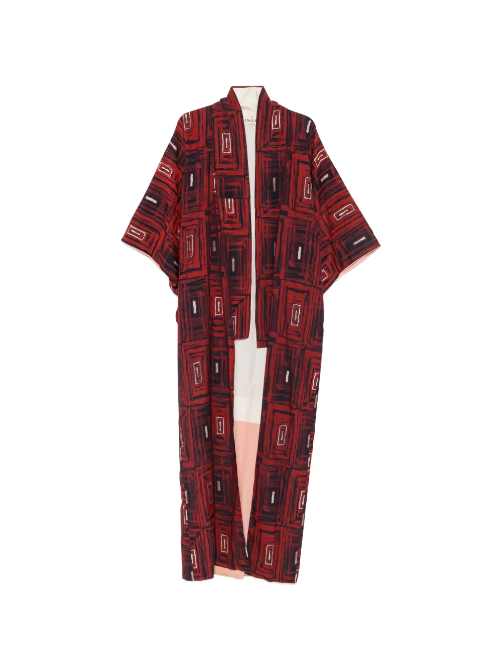 A.N.G.E.L.O. Vintage Cult 1990s geometric-print kimono - Rosso