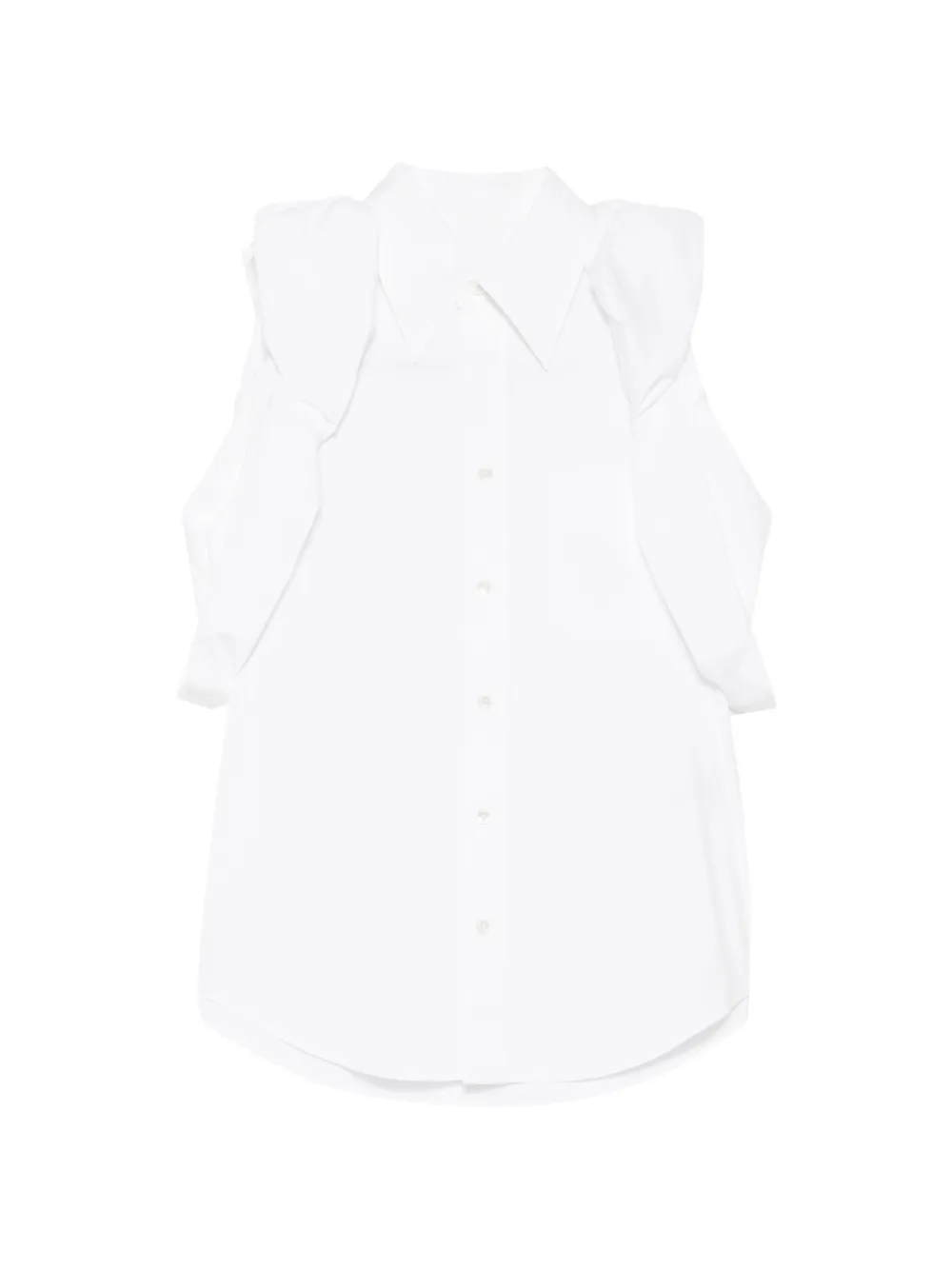 Toga roll-sleeve blouse - Bianco