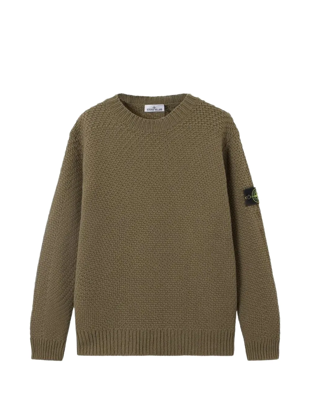 Stone Island 5100055 lambswool jumper Groen